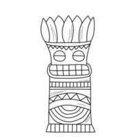 holz polynesische tiki idole vektor