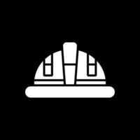 Helm Glyphe invertiert Symbol Design vektor