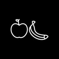 gesund Essen Linie invertiert Symbol Design vektor