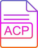 acp Datei Format Linie Gradient Symbol Design vektor