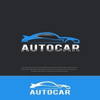 einfaches modernes Autologo vector.racing silhouette.simple line vector illustration