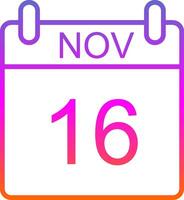 November Linie Gradient Symbol Design vektor