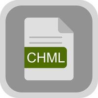 chml fil formatera platt runda hörn ikon design vektor
