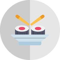 Sushi eben Rahmen Symbol Design vektor