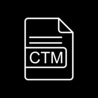 ctm Datei Format Linie invertiert Symbol Design vektor