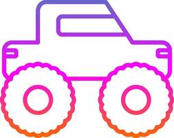 Monster- LKW Linie Gradient Symbol Design vektor