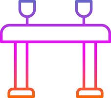 Tabelle Linie Gradient Symbol Design vektor