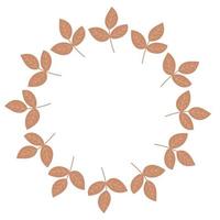 Herbst minimalistischer Kranz - Blätter. kreisförmige Elemente für Designpostkarten vektor