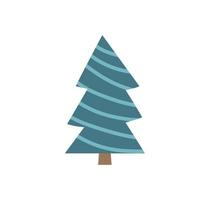 süßer blauer Weihnachtsbaum. Weihnachtsbaum für Grußkartendekoration oder Logodesign vektor