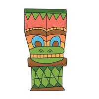 holz polynesische tiki idole vektor