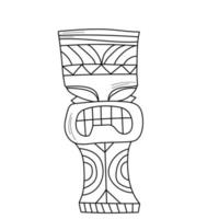 holz polynesische tiki idole vektor