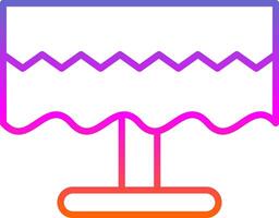 Tabelle Stoff Linie Gradient Symbol Design vektor