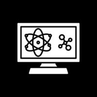 Computer Wissenschaft Glyphe invertiert Symbol Design vektor