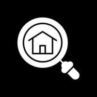 Haus Glyphe invertiert Symbol Design vektor