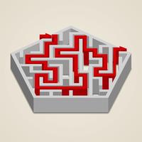 Labyrinth des Labyrinths 3d mit Lösung