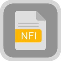 nfi Datei Format eben runden Ecke Symbol Design vektor