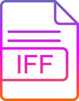 iff Datei Format Linie Gradient Symbol Design vektor