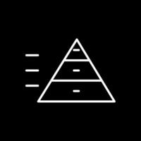 Pyramide Diagramm Linie invertiert Symbol Design vektor