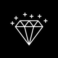 diamant linje omvänd ikon design vektor