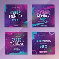 Cyber Monday Social-Media-Beitrag vektor