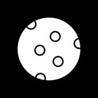 Mond Glyphe invertiert Symbol Design vektor