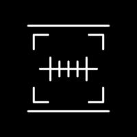 Barcode Scan Linie invertiert Symbol Design vektor