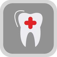 Dental Pflege eben runden Ecke Symbol Design vektor