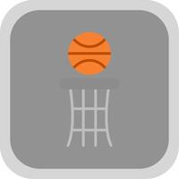 Basketball eben runden Ecke Symbol Design vektor