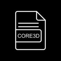 core3d Datei Format Linie invertiert Symbol Design vektor