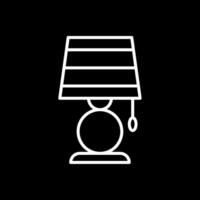 Lampe Linie invertiert Symbol Design vektor