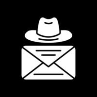 Mail Glyphe invertiert Symbol Design vektor