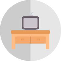 Fernseher Tabelle eben Rahmen Symbol Design vektor