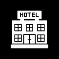 Hotel Glyphe invertiert Symbol Design vektor