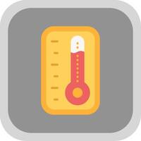 Thermometer eben runden Ecke Symbol Design vektor