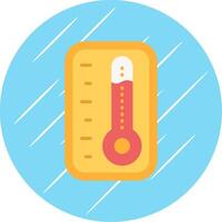 Thermometer eben Kreis Symbol Design vektor