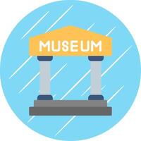 Museum eben Kreis Symbol Design vektor