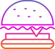 Burger schnell Essen Linie Gradient Symbol Design vektor