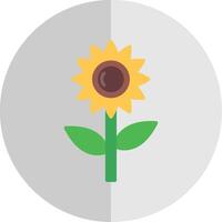 Sonnenblume eben Rahmen Symbol Design vektor