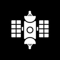 Hubble Plats teleskop glyf omvänd ikon design vektor
