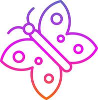 Schmetterling Linie Gradient Symbol Design vektor