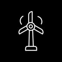 Wind Turbine Linie invertiert Symbol Design vektor