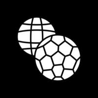 Fußball Spiel Glyphe invertiert Symbol Design vektor