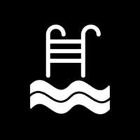 Schwimmen Schwimmbad Glyphe invertiert Symbol Design vektor