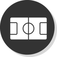 Tabelle Fußball Glyphe Schatten Kreis Symbol Design vektor