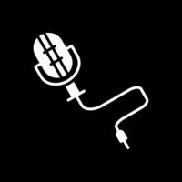 Mikrofon Glyphe invertiert Symbol Design vektor