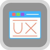 användare erfarenhet platt runda hörn ikon design vektor