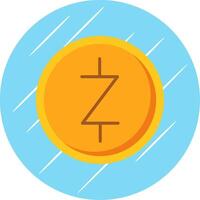 zcash platt cirkel ikon design vektor