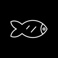 Fisch Linie invertiert Symbol Design vektor