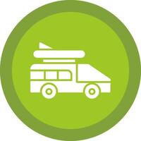 Wohnmobil van Glyphe fällig Kreis Symbol Design vektor