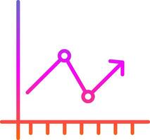 Pfeil Diagramm Linie Gradient Symbol Design vektor